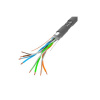 LANBERG LAN KABEL CAT.5E SFTP 305M PEVNÝ CU CPR + FLUKE PASS ŠEDÝ LCS5-11CU-0305-S