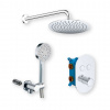 Mereo Sprchový program Sprchový set s termostatom pod omietku, 20 cm, 5 prúdov, chróm CB60106TB3