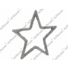 Glitrovaná hviezdička 4 cm - strieborná