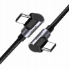 Ugreen US323 USB-C to USB-C Angled, PD, 3A 60W, 2m, černý
