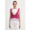 Vesta s prímesou vlny United Colors of Benetton 16YCE403M fialová S