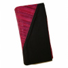 Kožená peňaženka - ružová prúžky/čierna 1 zips uprostred, ružová prúžky/čierna, Nie, Áno, Áno