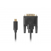 Lanberg USB-C(M)->DVI-D(24+1)(M) kabel 1,8m černá
