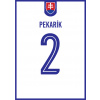 Superfutbal Maketa dresu Slovensko, biela Rozmer: A3, Meno a číslo: Pekarík 2 biela