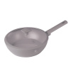Berlingerhaus Pánev WOK s titanovým povrchem a poklicí 28 cm Taupe Collection BH-8094