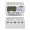 Qoltec 50883 Tři fázefrn elektronický měřič spotřeby energie na lištu DIN | Wi-Fi | TUYA | 400V | LCD