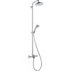 HANSGROHE Croma Showerpipe nástenný sprchový systém s vaňovým termostatom, horná sprcha 1jet priemer 220 mm, ručná sprcha 4jet, chróm, 27223000
