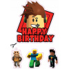 CUKROVÁ TLAČ jedlý obrázok na tortu Cukrová hmota ROBLOX HRA PRE HRÁČOV + TEXT #3