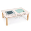 Drevený stôl obdĺžnikový na hranie Play Table Tender Leaf Toys s úložným priestorom s vtáčikom 100*70*35 cm TL8817