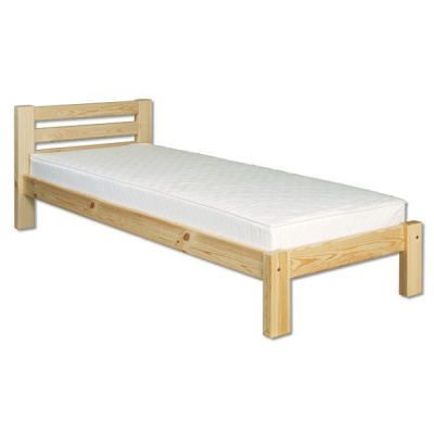 Drewmax Dřevěná postel LK127, 80x200, borovice (Barva dřeva: Šedá)