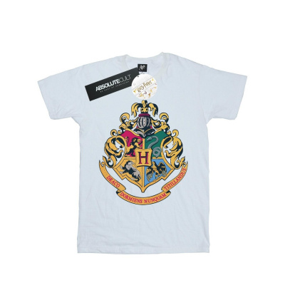 Harry Potter Shop Harry Potter - Dámske tričko "Hogwarts Crest Zlatá Ink" BI27171 (L) (Biela)