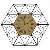 Hodiny - Veľký čierny hodiny geometrické moderné loft scanda (Hodiny - Veľký čierny hodiny geometrické moderné loft scanda)