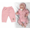 Pletené nohavice Hand Made Girl, Baby Nellys, ružové, veľ. 62 56 (1-2m)