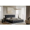 Posteľ LUKA 140x200 tmavosivá s úložným priestorom