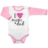 Body dlhý rukáv Baby Nellys, I love mom & dad, holka, veľ. 74 Baby Nellys