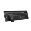 C-TECH C-TECH WLKMC-05B Quallis, bezdrátový set klávesnice s myší,odkládací prostor,USB, CZ/SK, černá