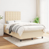 Box spring postel s matrací krémová 120x200 cm textil Krémová 3142086