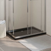 zahrada-XL Obdĺžniková sprchová vanička z ABS čierna 70x100 cm 148915