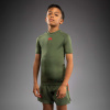 DĚTSKÝ rashguard Venum Contender Kids - krátké rukávy - Army Green/Orange Velikost: 12 years