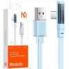 Kábel McDodo USB - USB typ C 1,2 m modrý