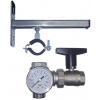 AQUAMONTS Vodárenský SET6 X 5/4'' (SVX 5/4'', ventil so šrubením, manometer s glycerínom, konzola, zostava, držiak)