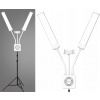 Dvojitá flexibilní LED lampa pro kosmetické fotografické video 40w + dálkové ovládání / M46 / bílá