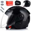 LS2 OF616 AIRFLOW II SOLID BLACK otvorená prilba na skúter L