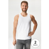 MEN-A 2PACK Pánske bavlnené tielko MEN-A Otto biela S