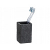 Wenko Pohár na zubné kefky Villata polyrezín 7,5 x 11 x 7,5 cm antracitový