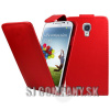 Kožený obal Samsung Galaxy S IV – Flip – červená