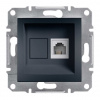 Schneider Electric Slovakia spol. s r.o. Asfora EPH4100171 - zásuvka telefónna 1xRJ11 - Cat.3 UTP - 4-pin - antracit