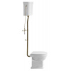 GSI CLASSIC WC misa s nádržkou, zadný odpad, biela-bronz SPH WCSET24-CLASSIC-ZO