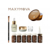 Maxymova sada Brow Henny - 6 × 5 g Henna Color + pasta na obočie 15 g + magnetický štetec + Vitamín Brow Oil