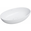 Omnires Shell M+ umývadlo 60x35 cm oválny pultové umývadlo biela SHELLUNBM