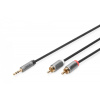 DIGITUS Digitus DB-510330-010-S audio kábel 1 m 2 x RCA Čierna (DB-510330-010-S)