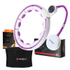 Masážna hula hoop HMS HHW17 so závažím + zoštíhľujúci pás biela/fialová