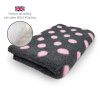 DRYBED Premium Vet Bed Bodky antracitový + ružový 150 x 100 cm
