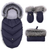 COTTONMOOSE Set zimný fusak, rukavice a rukávník Moose Yukon Blue