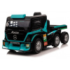 mamido Detský elektrický kamión Mercedes Axor LCD MP4 s návesom tyrkysový