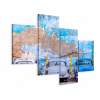 3D obraz 4 ks Retro Cars Havana 120x75 (3D obraz 4 ks Retro Cars Havana 120x75)