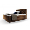 Wilsondo Čalúnená boxspring manželská posteľ s matracom Guliette 180x200 - hnedá