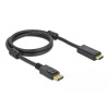 Delock DisplayPort / HDMI prepojovací kábel Konektor DisplayPort, Zástrčka HDMI-A 1 m čierna 85955 pozlátené kontakty, 4K UHD Kábel DisplayPort; 85955