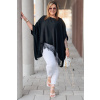 Cavaricci Oversize blúzka s čipkou – elegantná dámska tunika (viac farieb) Farba: Čierna, Veľkosť molet: UNI