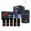 Ultrazvukový zvlhčovač Wesper Aquaaroma 2 v čiernom + éterický olej Wesper set 10 ml (Voňavé vianočné oleje vo vzduchu 5x)