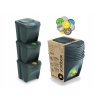 Prosperplast SORTIBOX Sada 3 odpadkových košov 3 x 25 l, šedý kameň IKWB25S3
