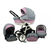 Kombinovaný kočík Raf-pol Alu way - Light pink (3-kombinácia)