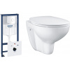 Set podomietkový konšrukcia so splachovacím tlačidlom Grohe Rapid SL 39451000, súprava misa + pomaly padajúca doska Grohe Bau Ceramic 39351000