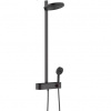 Hansgrohe Sprchový systém Pulsify S s termostatickou batériou, čierny matný 24240670