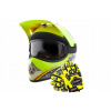 DETSKÁ CROSSOVÁ PRILBA ENDURO QUAD M+RUKAVICE + OKULIARE