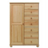 Casarredo DK-126 komoda so 7 zásuvkami bez morenia borovica